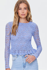 Floral Lace Flounce Top