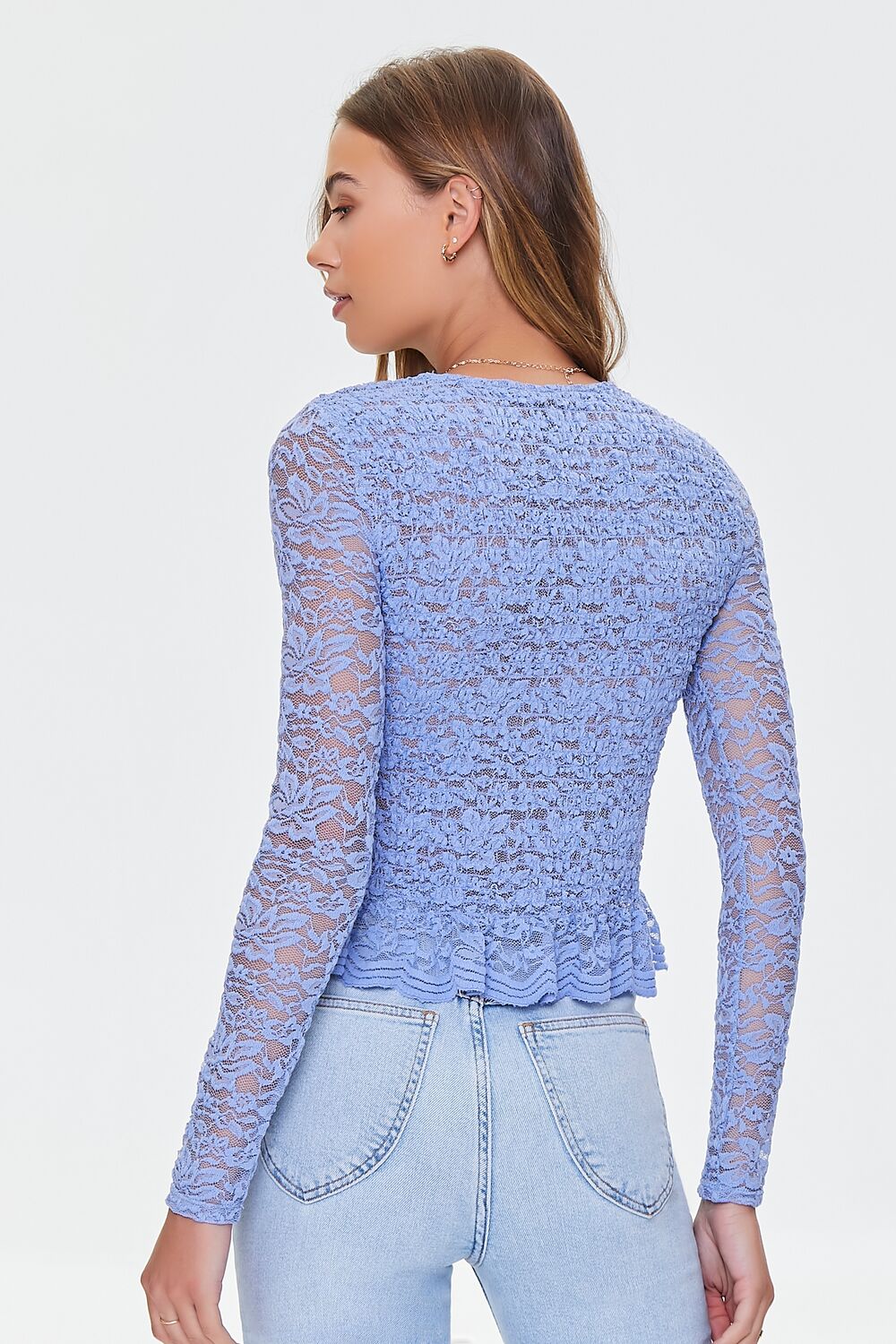 Floral Lace Flounce Top
