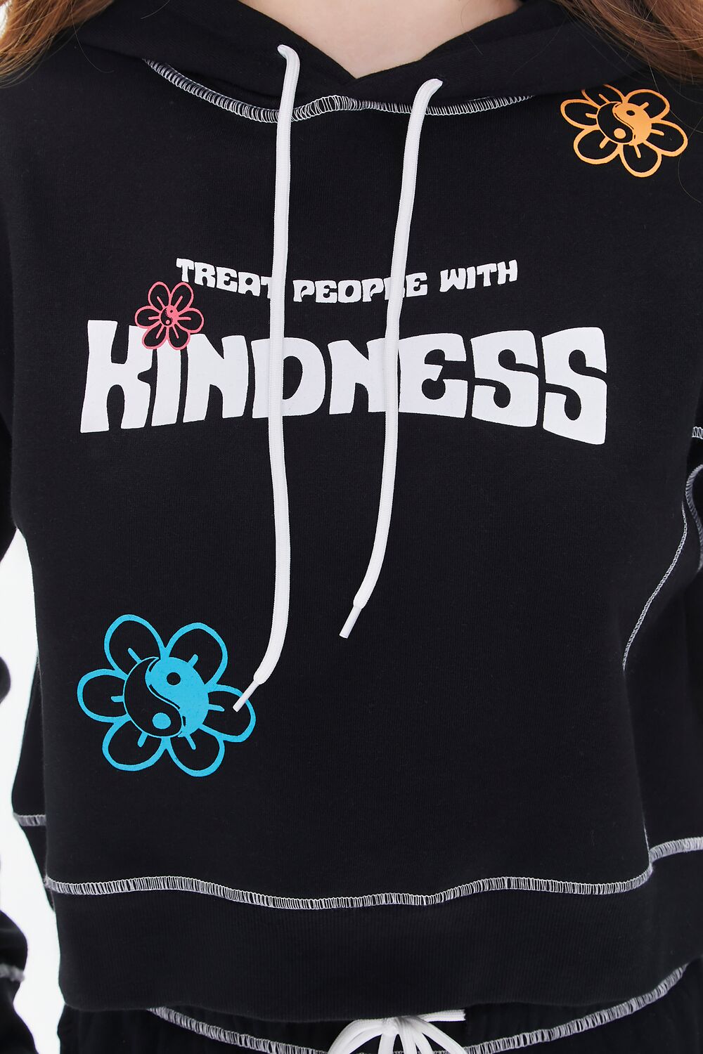 Floral Embroidered Graphic Hoodie