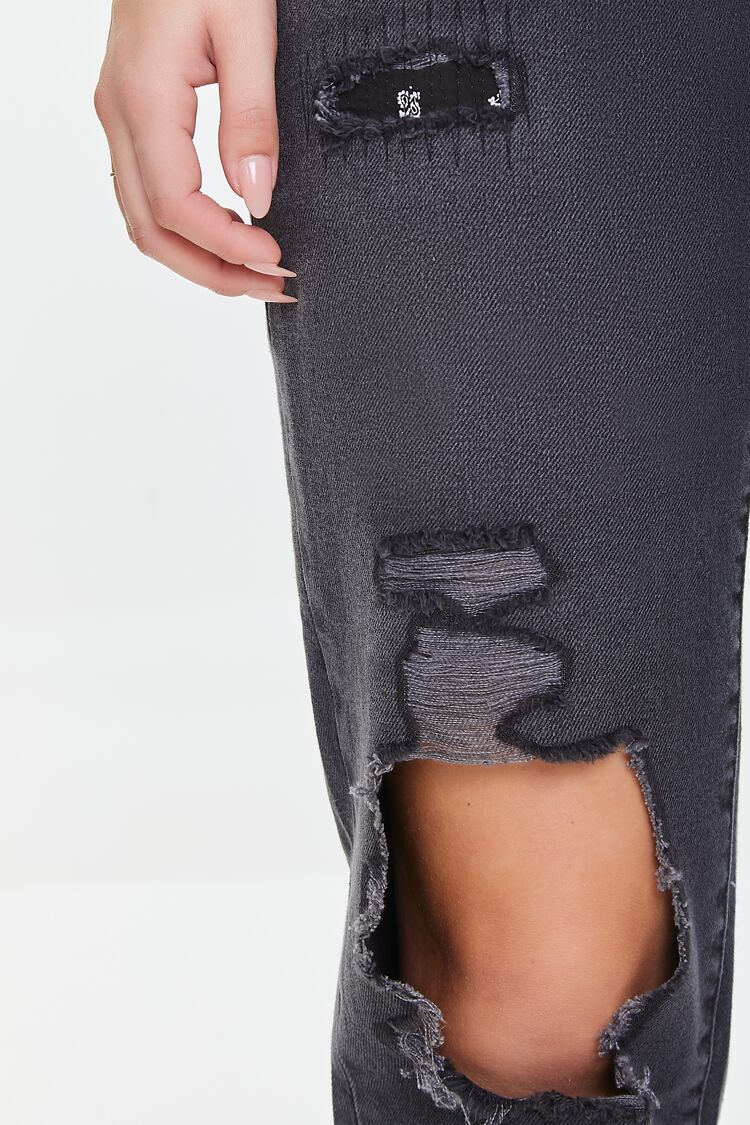 Distressed Straight-Leg Jeans