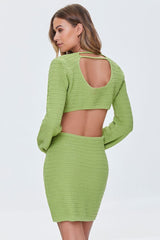 Cutout Mini Sweater Dress