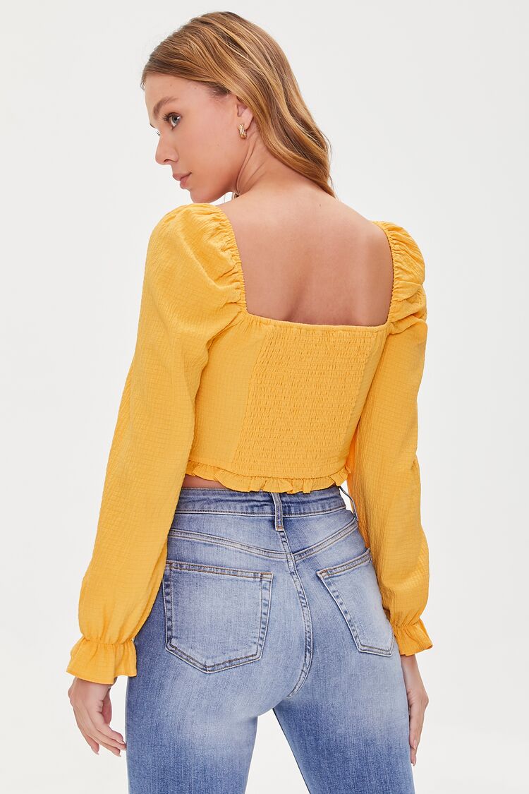 Ruched Drawstring Crop Top