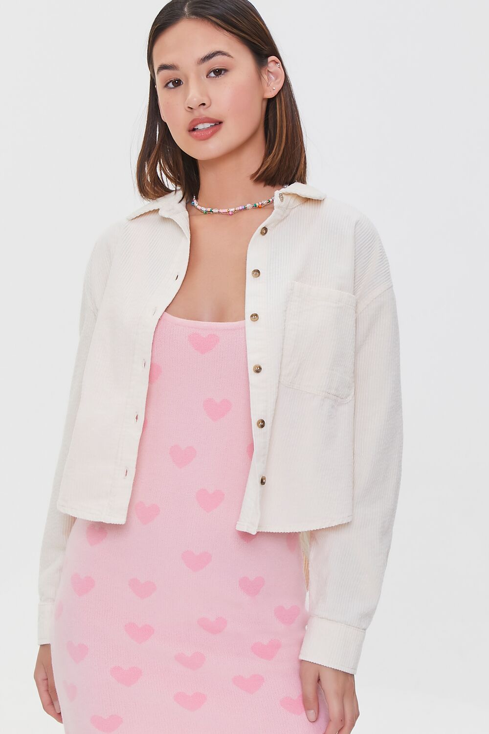 Corduroy High-Low Shacket
