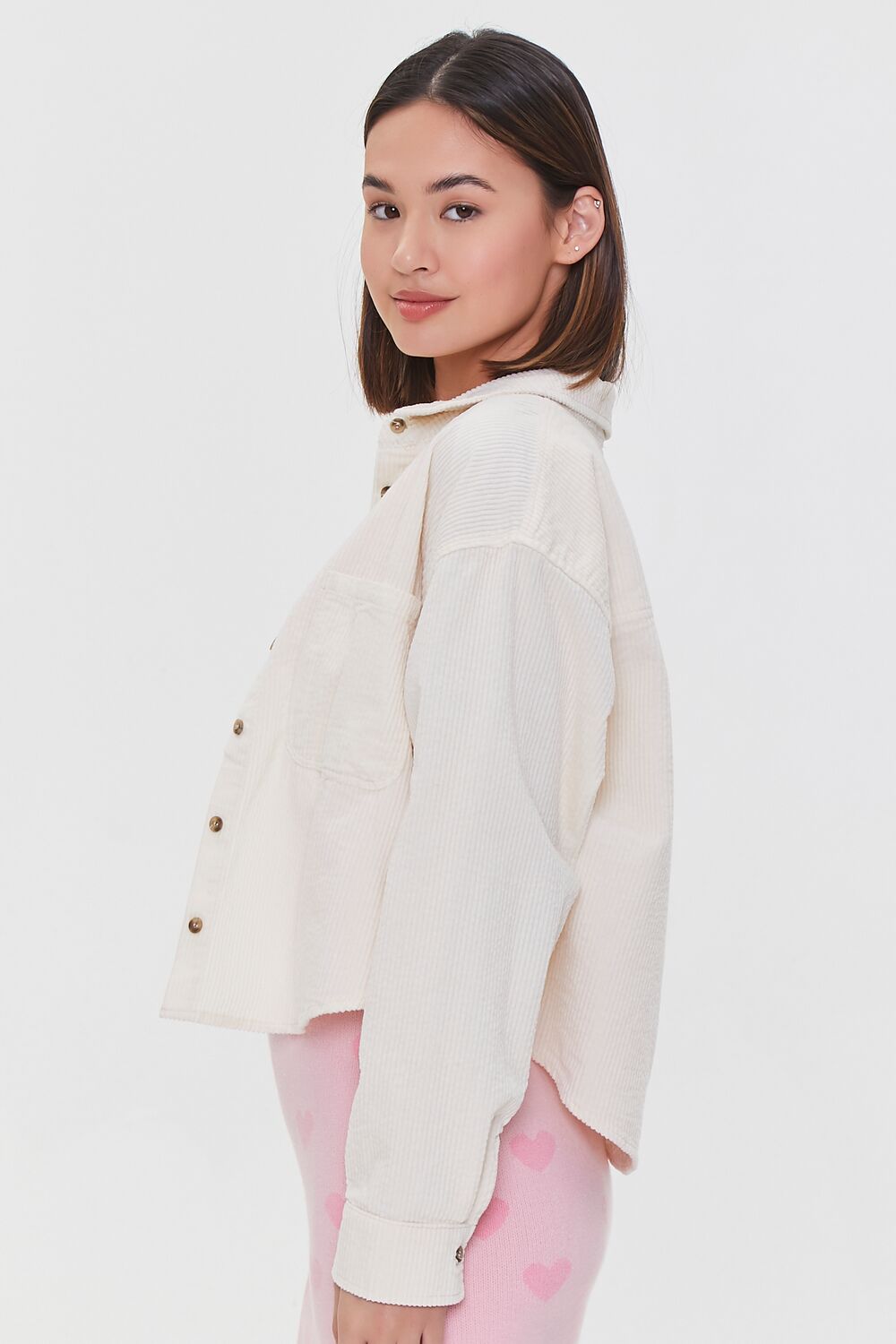 Corduroy High-Low Shacket