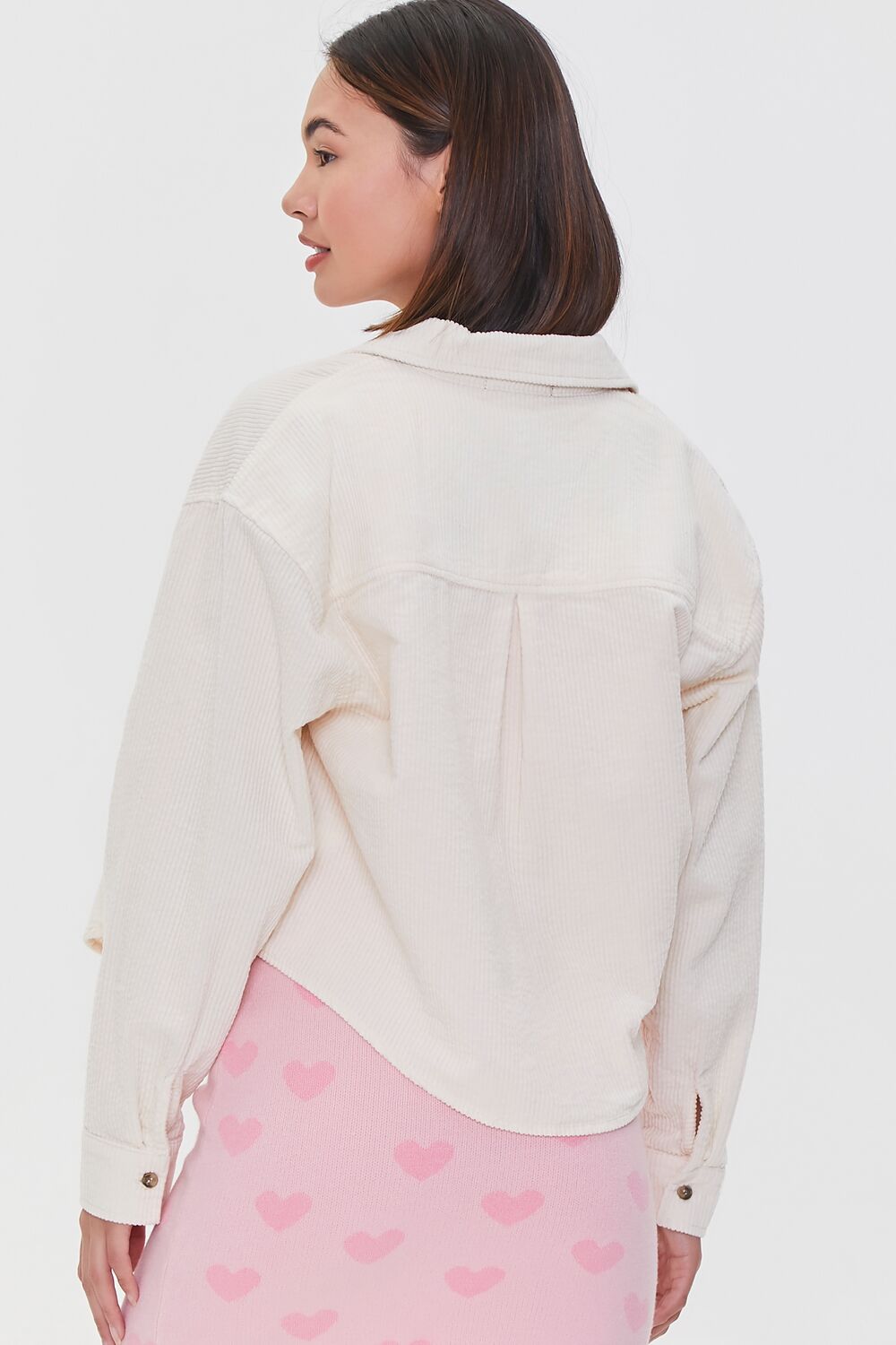 Corduroy High-Low Shacket