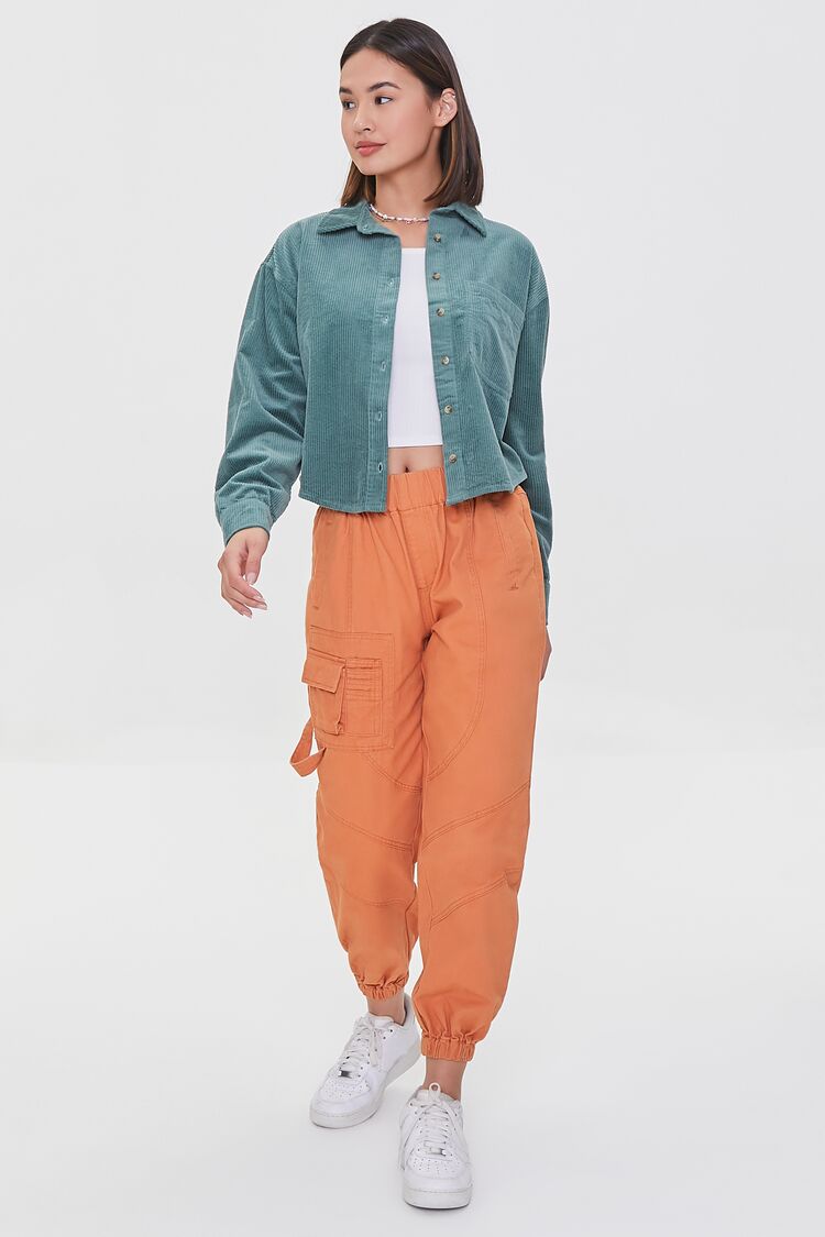 Corduroy High-Low Shacket