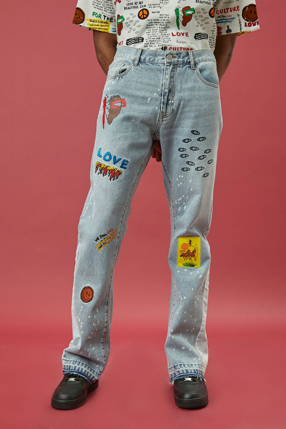 Ron Bass Embroidered Jeans
