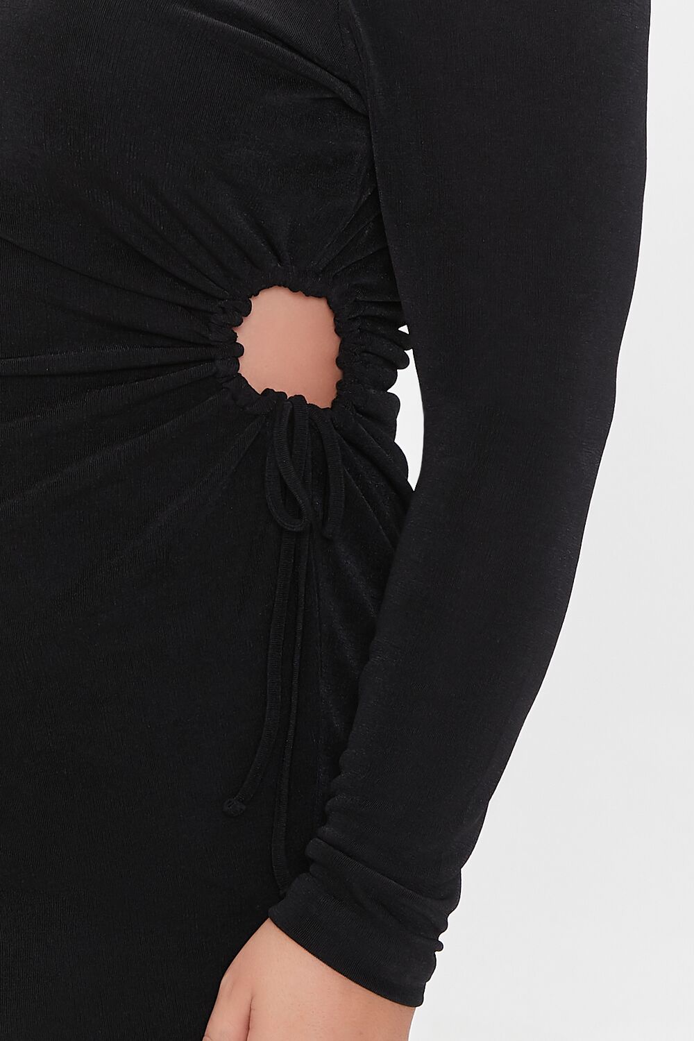 Plus Size Cutout Drawstring Dress