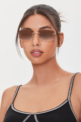 Rectangular Tinted Sunglasses