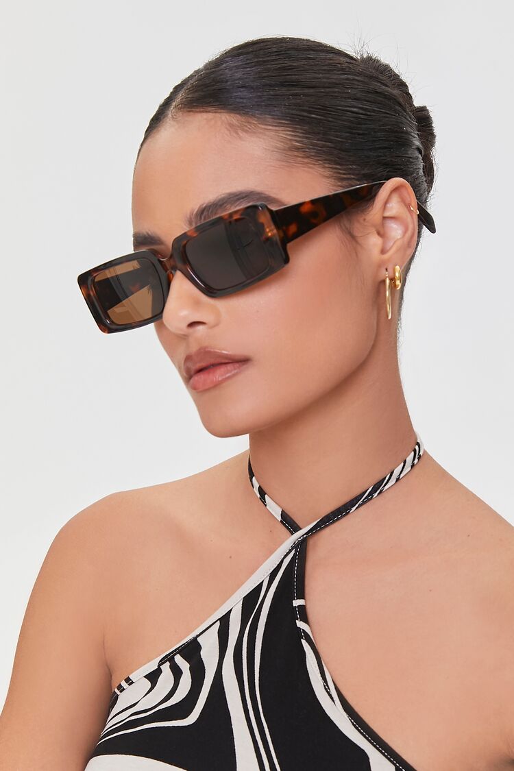 Tortoiseshell Rectangular Sunglasses