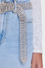 Buckled Rhinestone Hip Belt