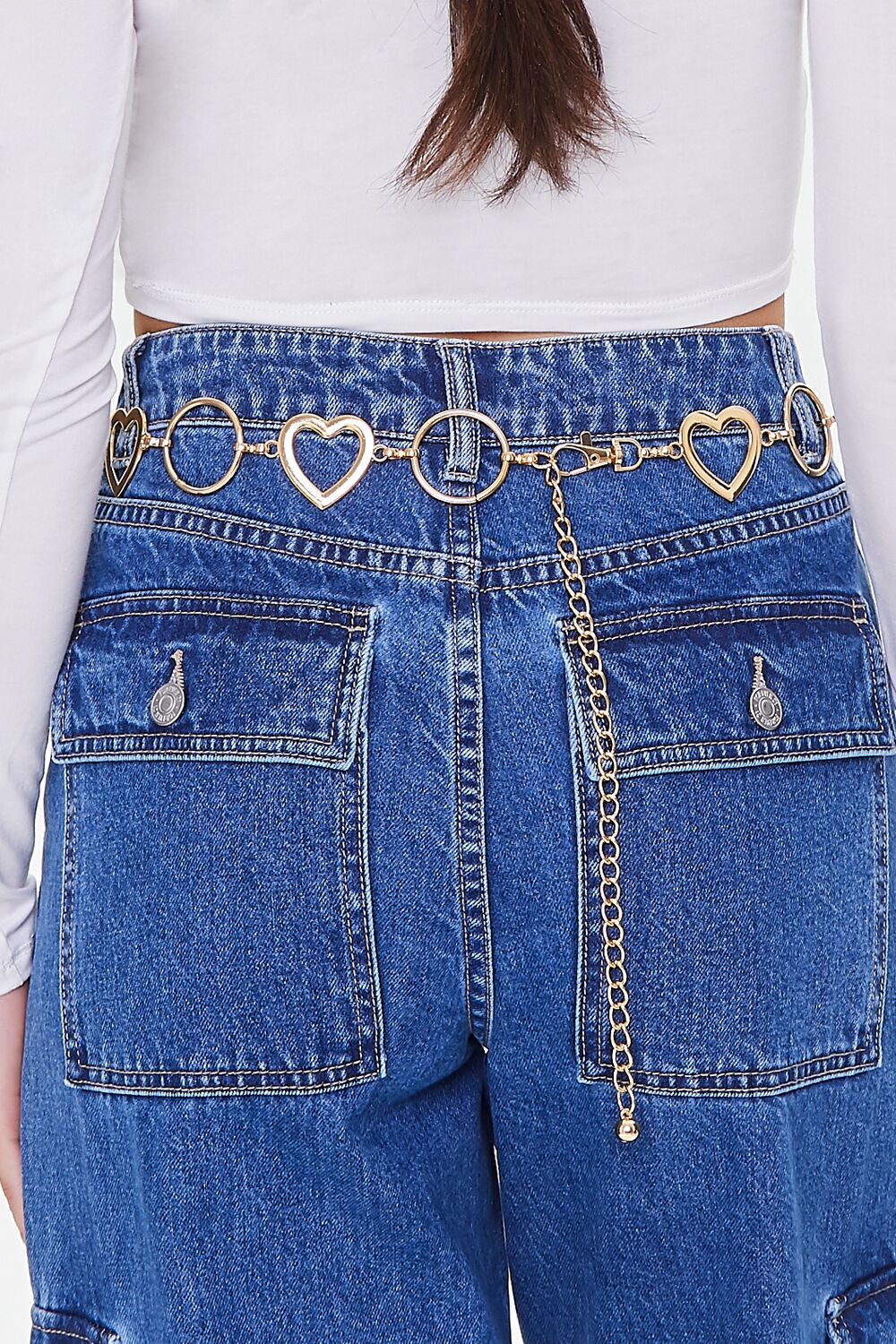 Cutout Heart Chain Belt