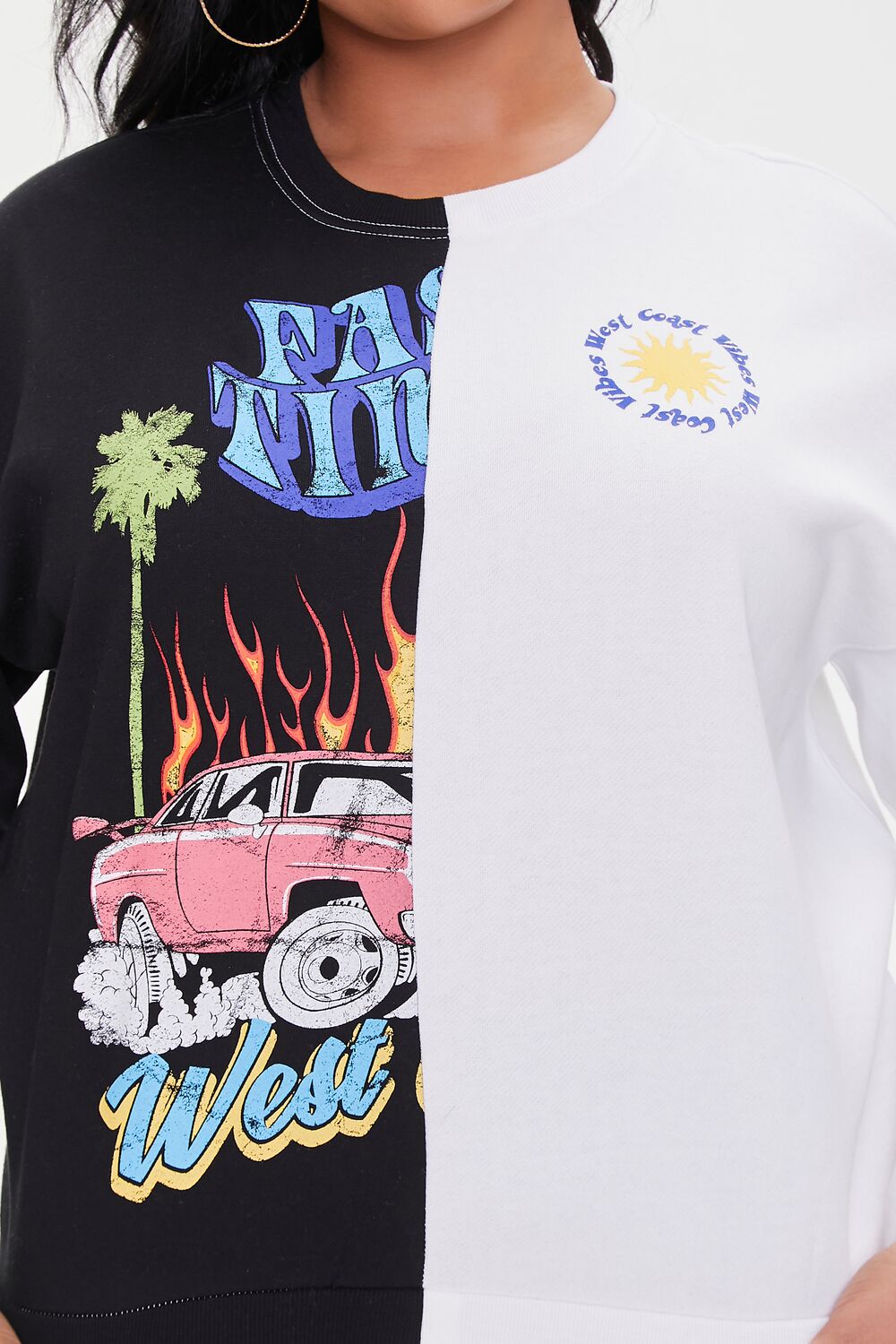 Plus Size West Coast Reworked Pullover
