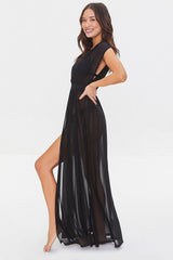 Billowy Sheer Swim Cover-Up Dress