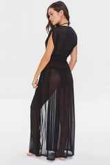 Billowy Sheer Swim Cover-Up Dress