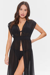 Billowy Sheer Swim Cover-Up Dress