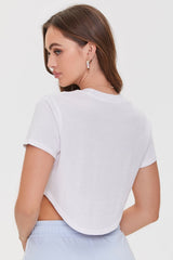 Cropped Dolphin-Hem Tee