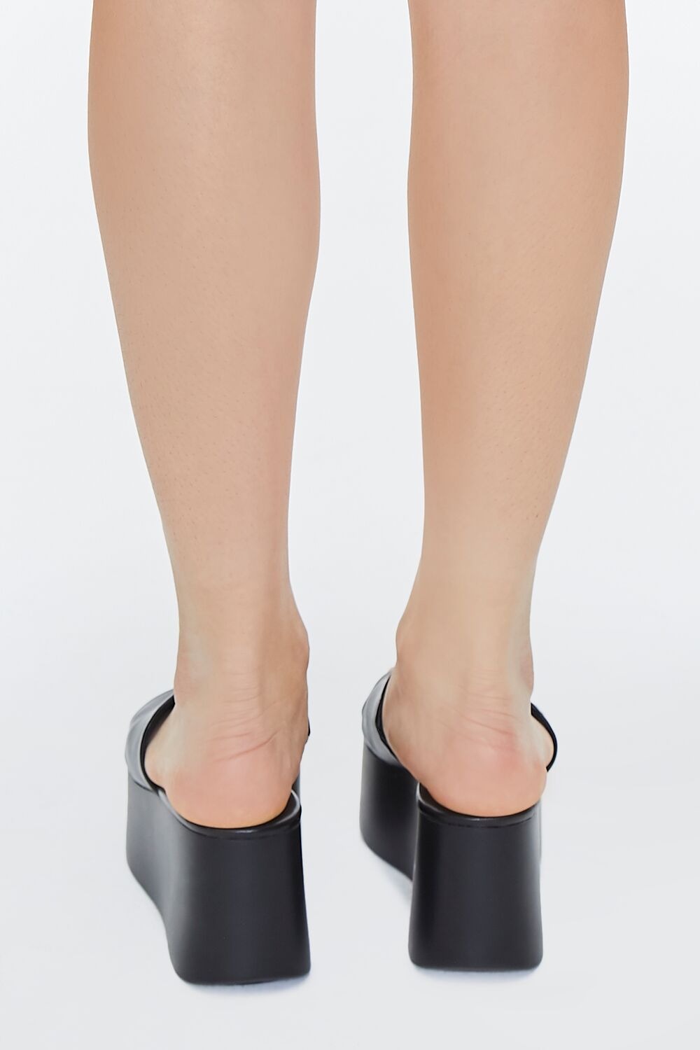 Faux Leather Platform Wedges