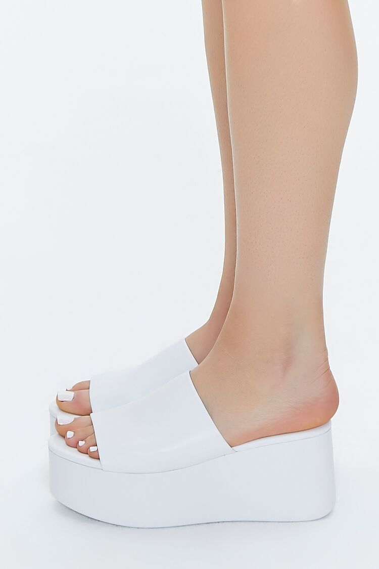 Faux Leather Platform Wedges
