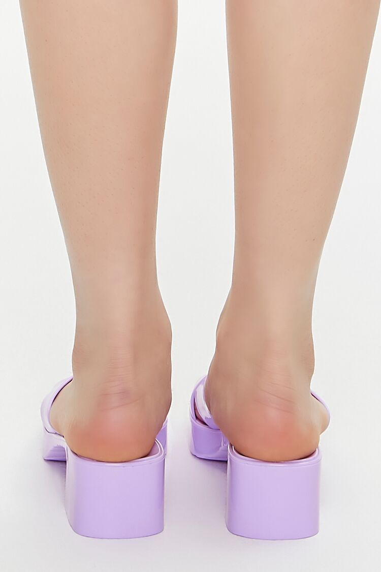 Jelly Open-Toe Block Heels