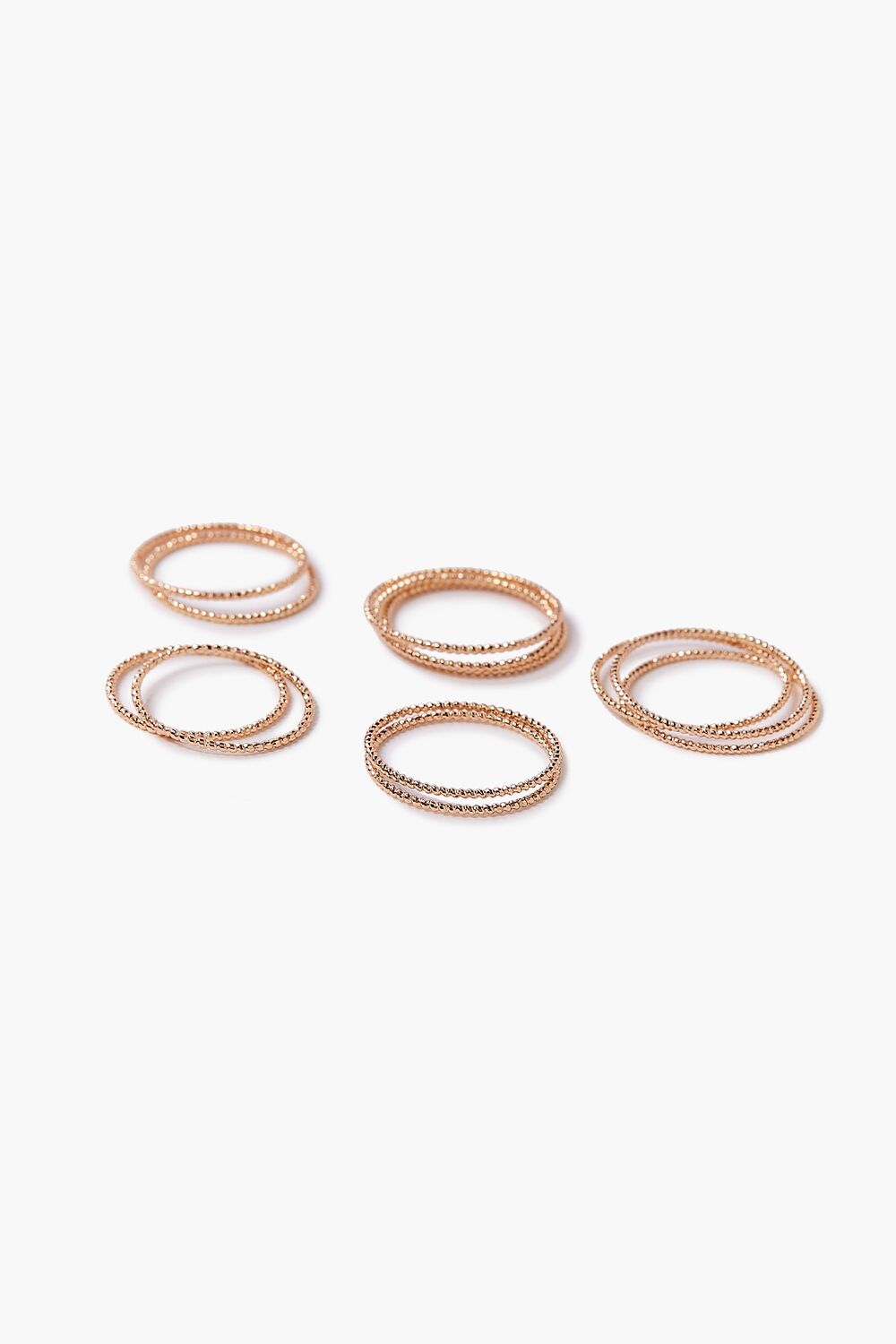Thin Engraved Ring Set
