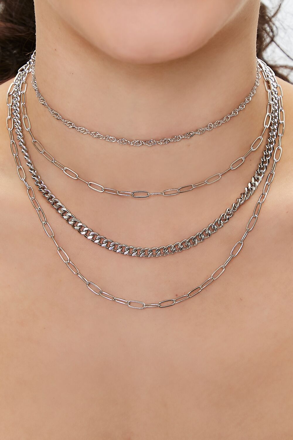 Upcycled Layered Chain Necklace