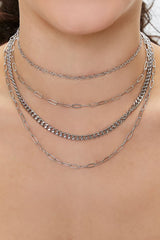 Upcycled Layered Chain Necklace