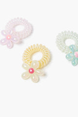 Floral Spiral Hair Tie Set