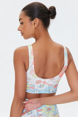 Floral Print Sports Bra