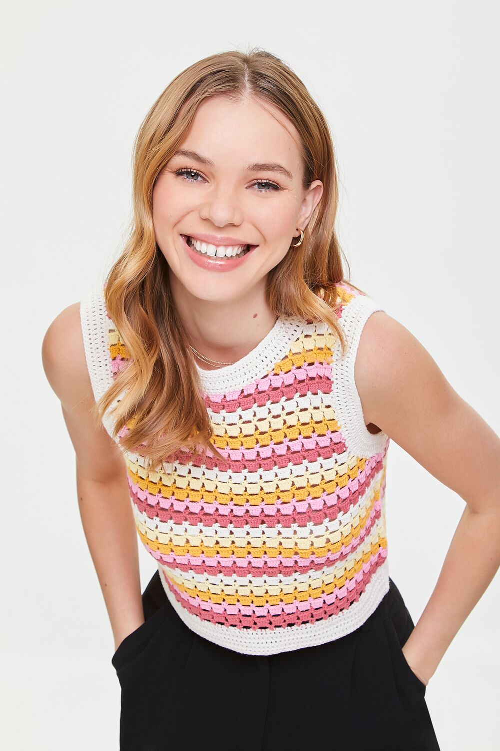 Striped Crochet Top