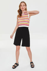 Striped Crochet Top