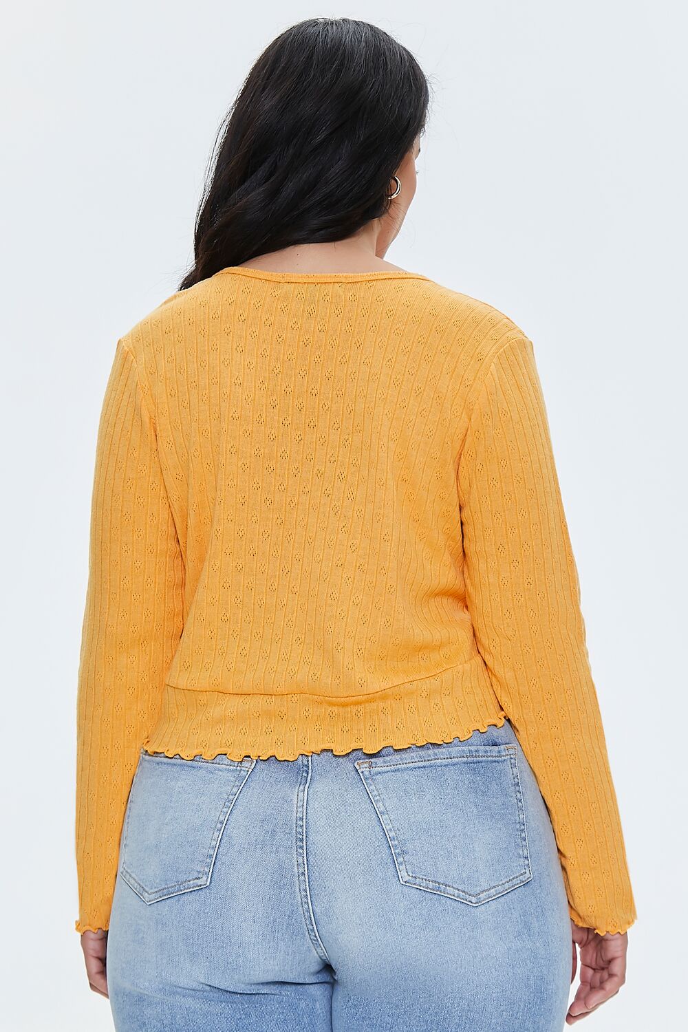 Plus Size Self-Tie Crop Top