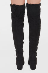 Faux Suede Over-the-Knee Boots