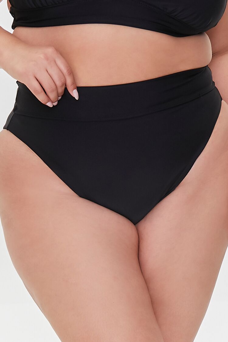 Plus Size High-Rise Bikini Bottoms