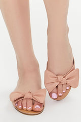 Bow Faux Leather Sandals