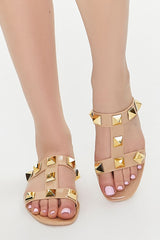 Studded Caged Jelly Sandals