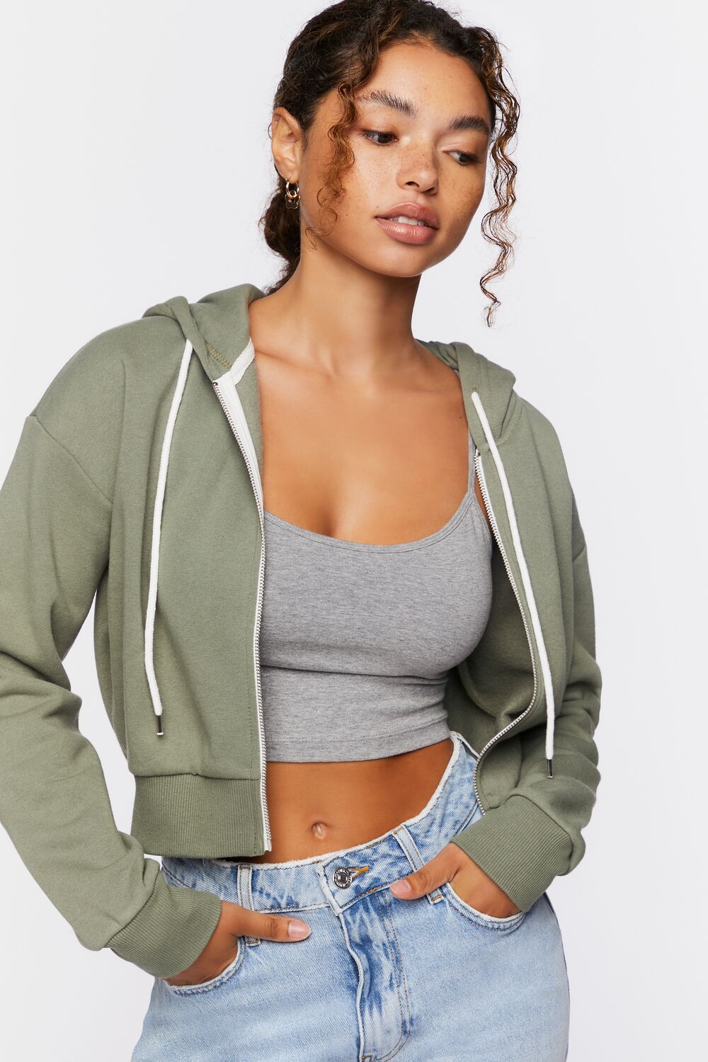 Basic Fleece Zip-Up Hoodie