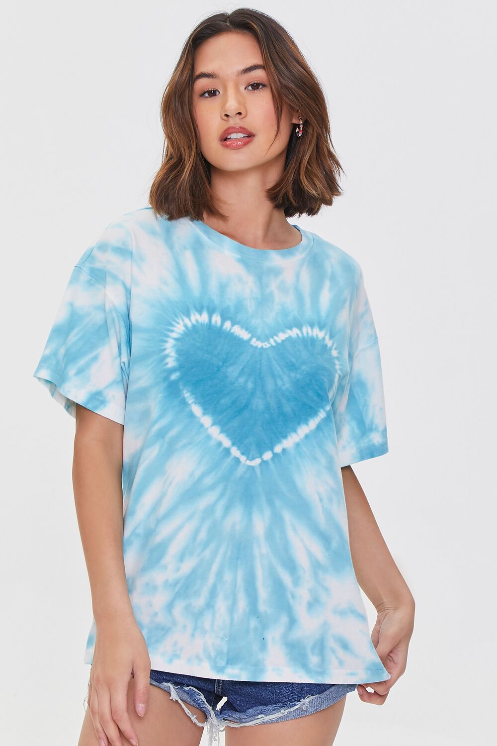 Tie-Dye Heart Drop-Sleeve Tee