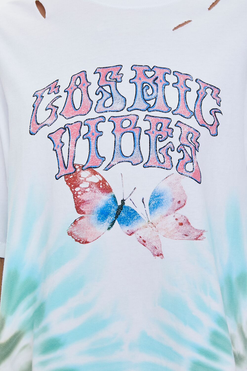 Cosmic Vibes Graphic Tie-Dye Tee