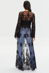 Sheer Crochet Lace Kimono