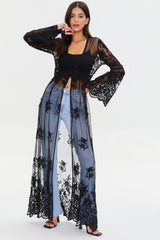 Sheer Crochet Lace Kimono