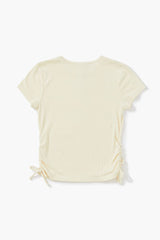 Girls Ruched Drawstring Tee (Kids)