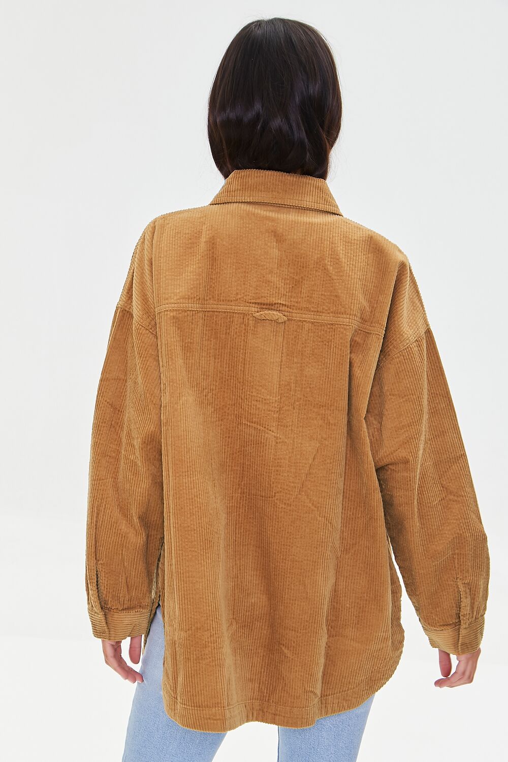 Corduroy Dolphin-Hem Shacket