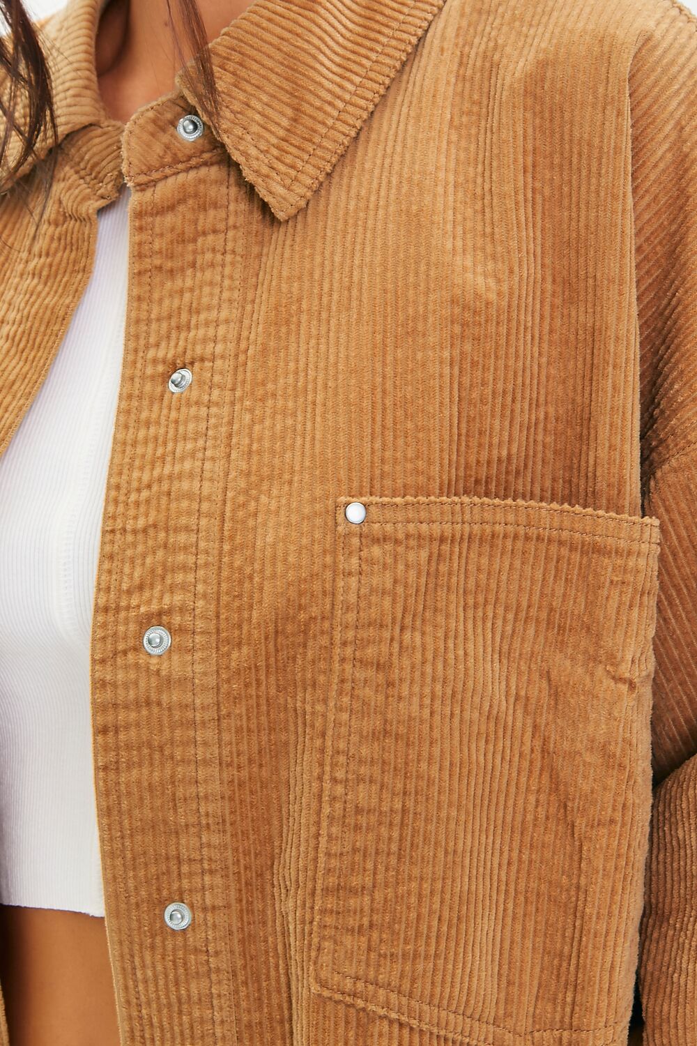 Corduroy Dolphin-Hem Shacket