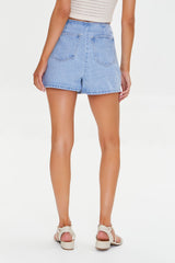 Buttoned Denim Skort
