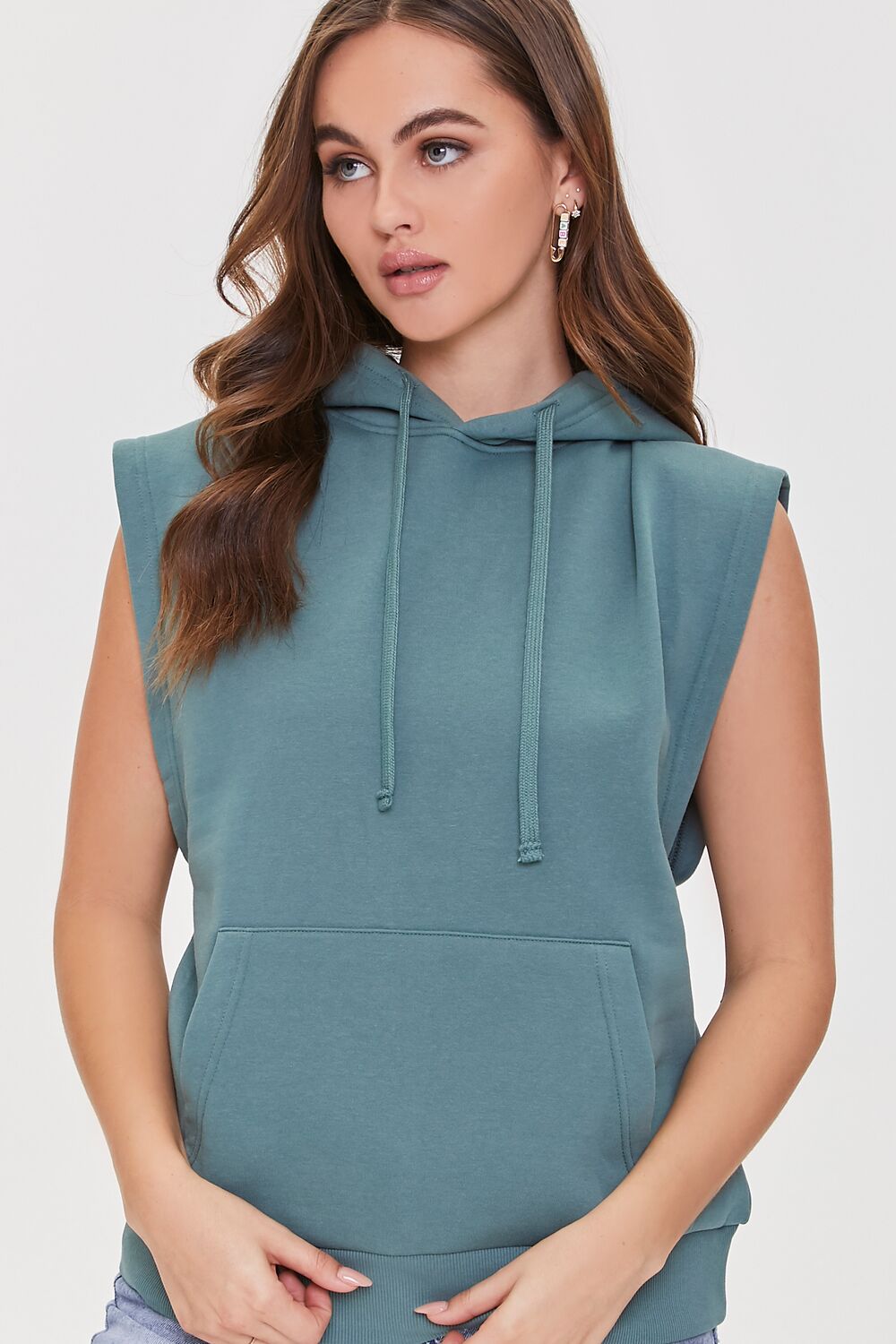 Sleeveless Fleece Hoodie
