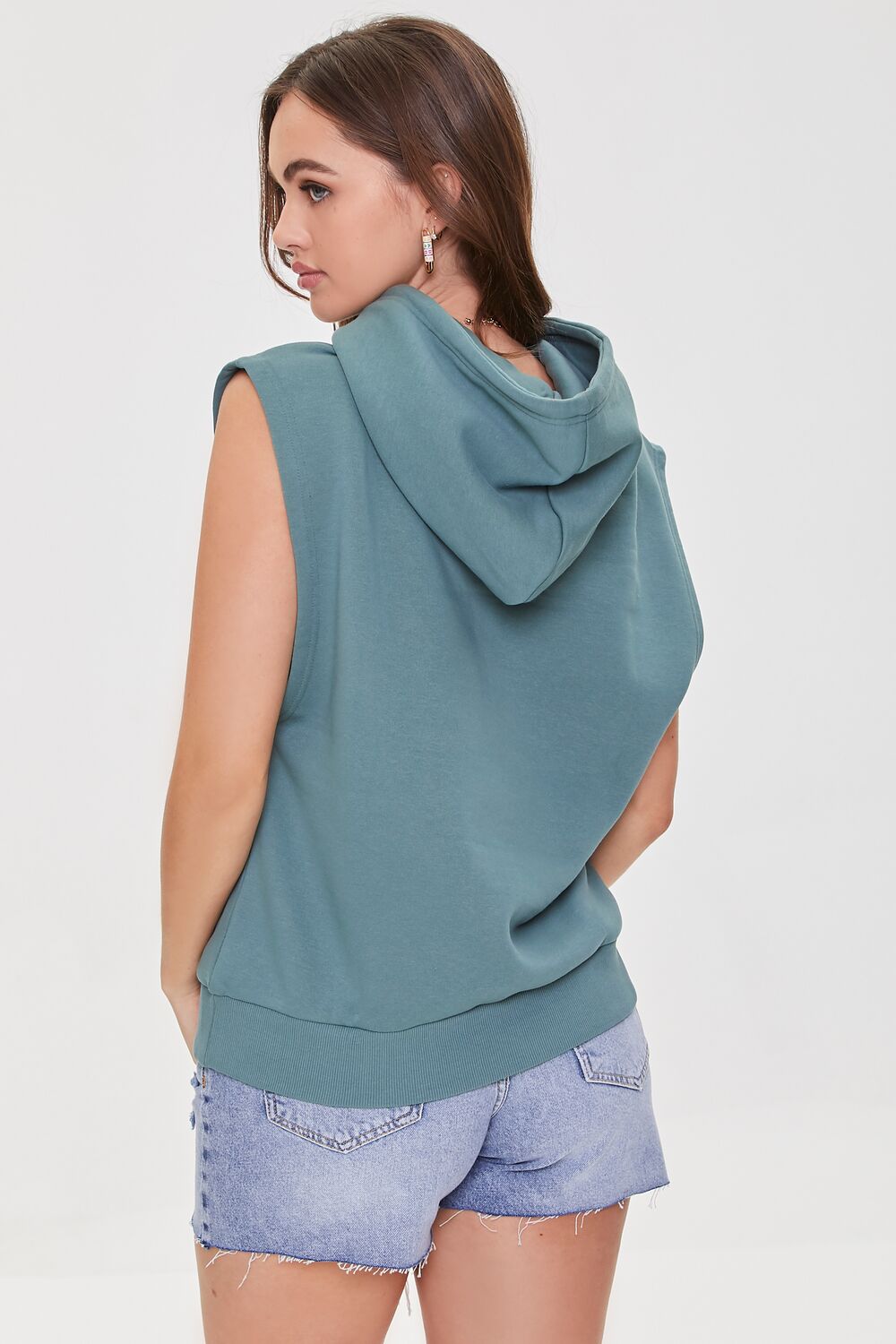 Sleeveless Fleece Hoodie