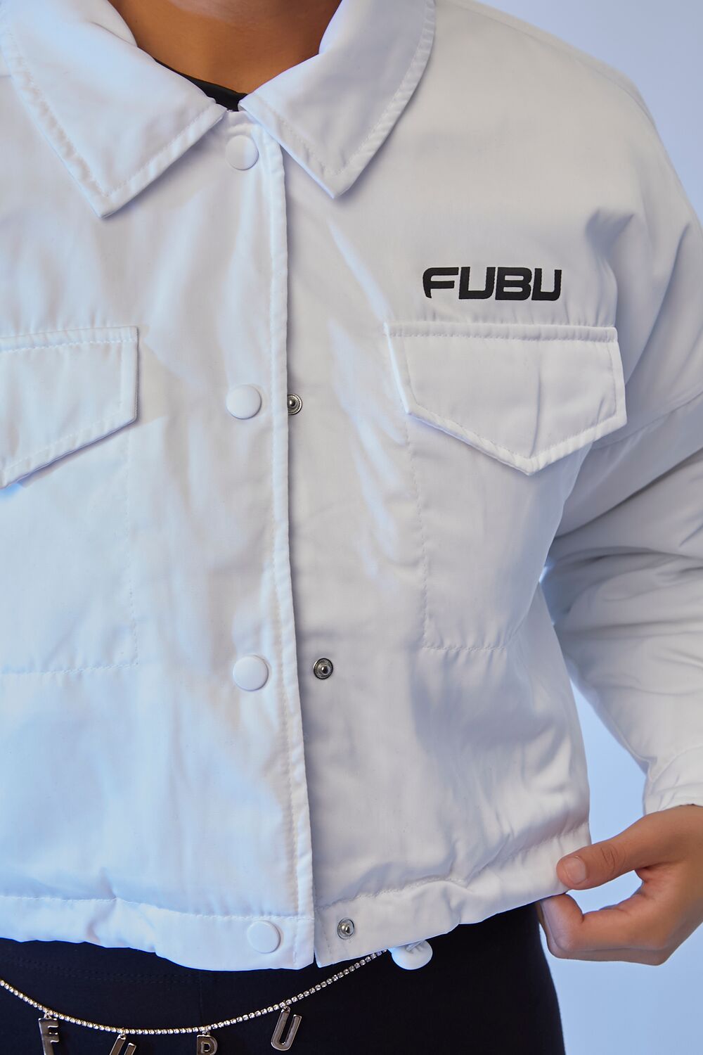 FUBU Toggle-Hem Cropped Jacket