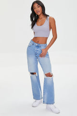Ribbed Knit Crop Top