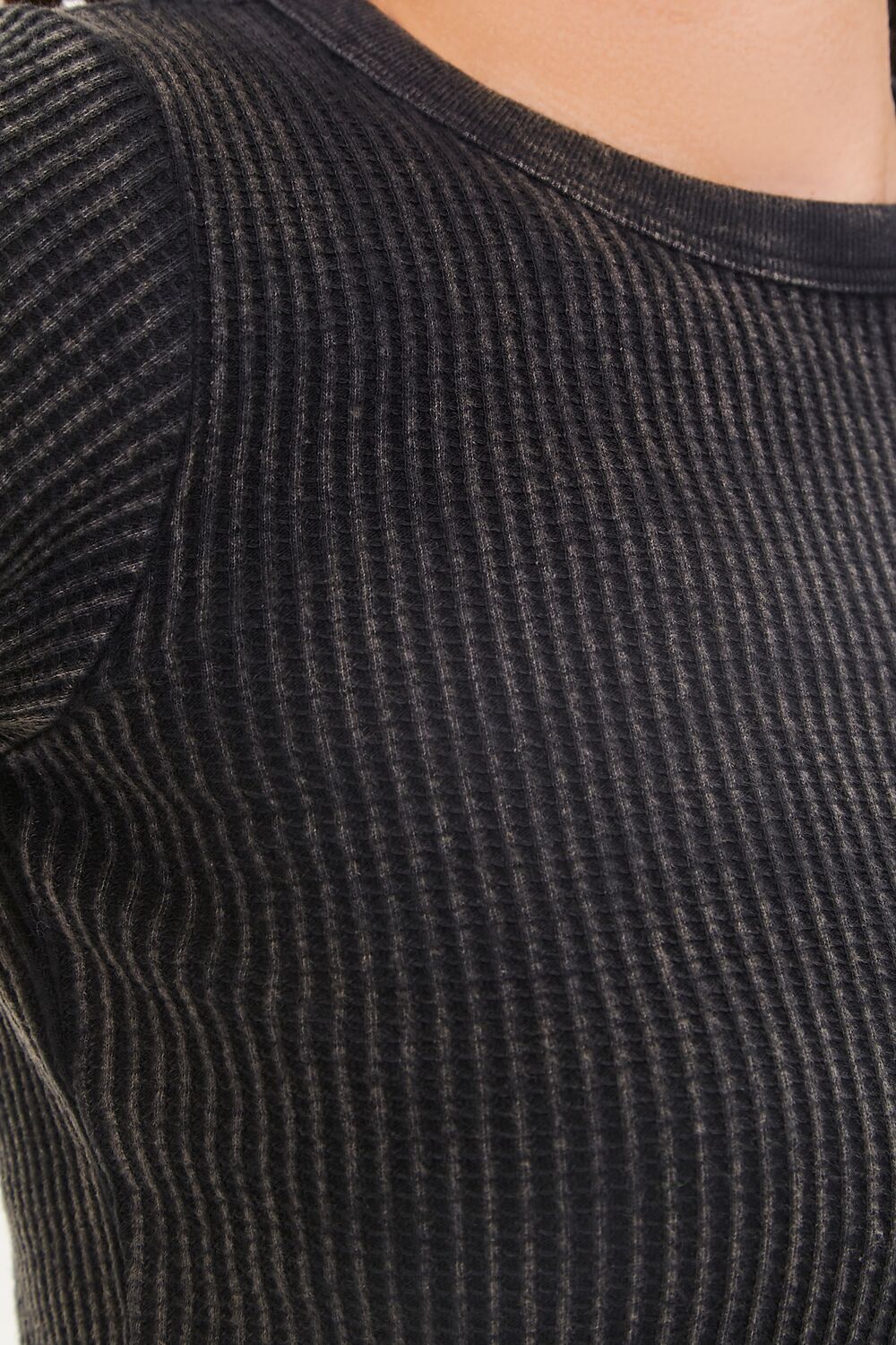 Cropped Waffle Knit Tee